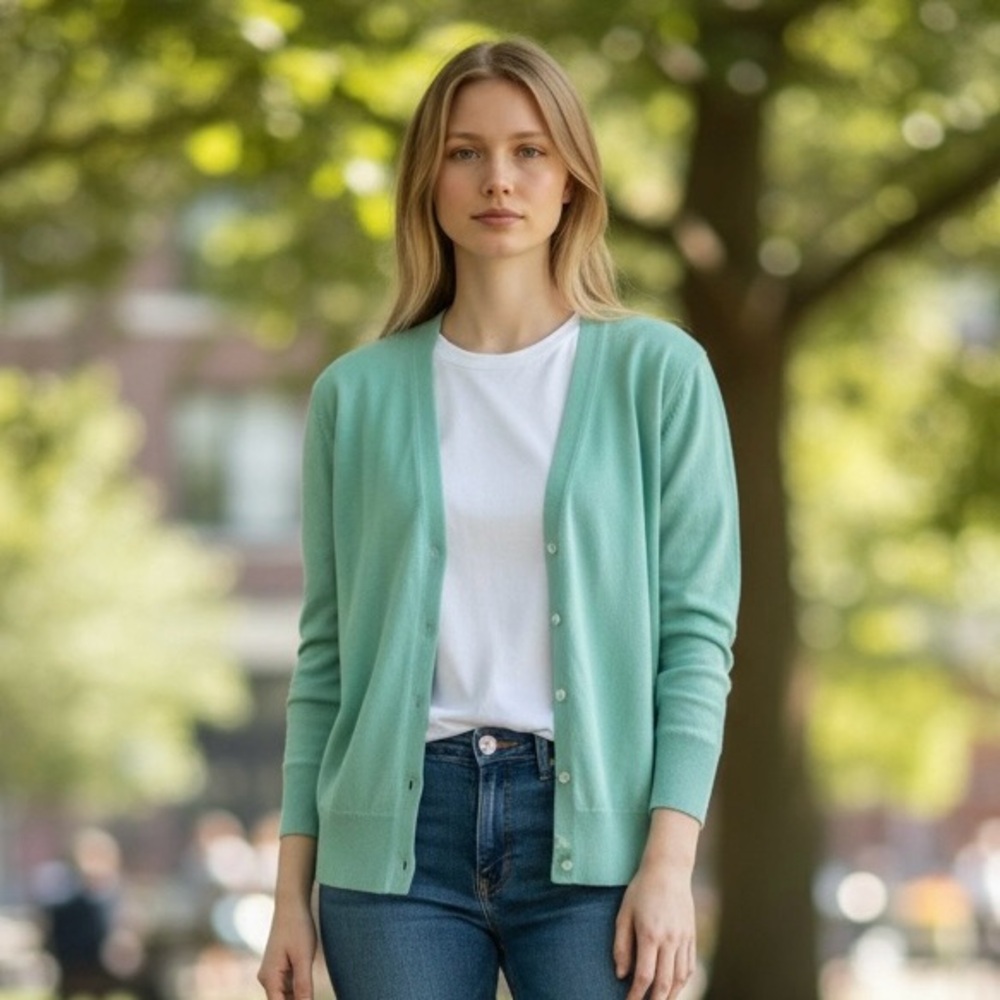 J. Crew Light Green Women's Cardigan